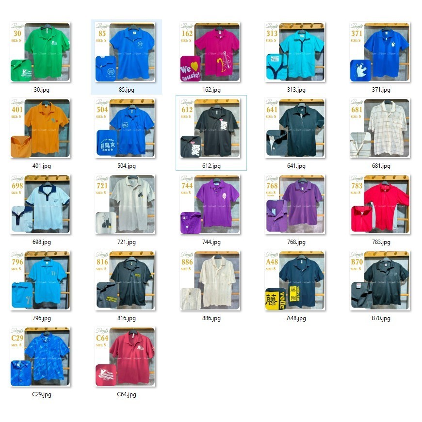 [size s] Áo nam cổ bẻ (Polo) 2hand