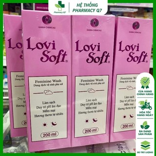 Dung dịch vệ sinh phụ nữ lovi soft 200ml rửa vệ sinh nuôi dưỡng và trẻ hoá da vùng kín dung dịch vệ sinh phụ nữ