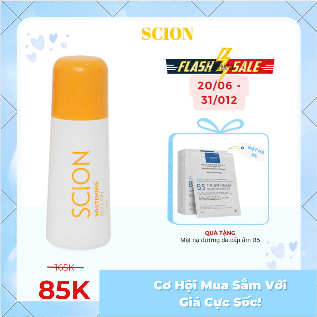 [ MUA 1 TẶNG 1 ] - Lăn Khử Mùi Hôi Nách Scion Chính Hãng 75ml