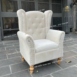 Ghế sofa nail lưng cao cổ điển, ghế nail cổ điển - làm màu theo nhu cầu - bh 12 tháng