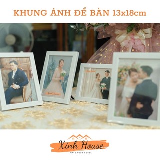 Khung Hình Để Bàn Khung Hình 13x18 Để bàn Mặt mika Kèm chân đế