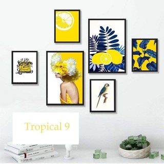 Combo 6 Khung Tranh Treo Tường Cô Gái Vàng Hiện Đại Mã Tropical 9