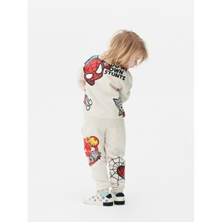 Bộ nỉ bông Primark Marvel màu be size 2 - 8y