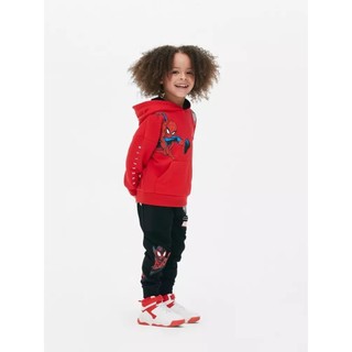 Bộ nỉ Marvel áo hoodie đỏ người nhện - quần đen size 2 - 7y