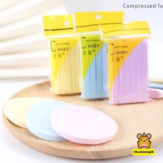 Bông mút rửa mặt bọt biển Chivey gói 12 miếng