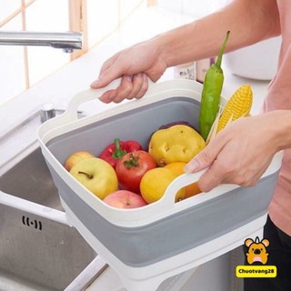 Chậu gấp gọn kèm thớt đa năng