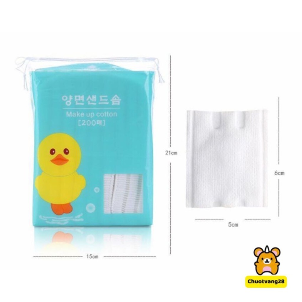 Bông tẩy trang Hàn Quốc 200 miếng