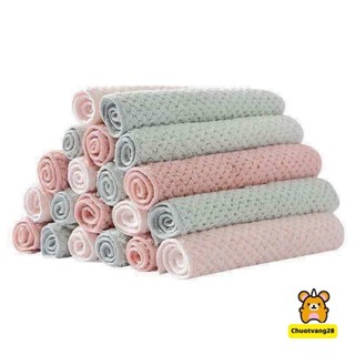 Set 10 khăn lau nhà bếp siêu khô thấm không để lại bụi vải