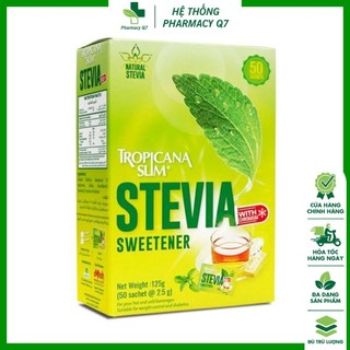 Đường cho mọi đối tượng ăn kiêng hộp 50 gói đường ăn kiêng lá cỏ ngọt stevia tropicana slim