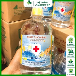 Thương hiệu: Dr. muối Nước súc miệng Dr. Muối hương Gừng ấm áp (1000ml)Nước súc miệng Dr muối hương Gừng.