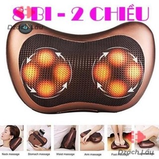 Gối Massage 8 Bi Hồng Ngoại 2 Chiều, Đảo Chiều Nhật Bản, Máy Massage Cổ Vai Gáy Hồng Ngoại