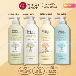 Cặp Gội Xả Biotin Collagen 500ml-1000ml Giảm Rụng Tóc, Ngăn Gàu, Kiềm Dầu, Phục Hồi Tóc Khô Xơ, Hư Tổn | Wings Shop