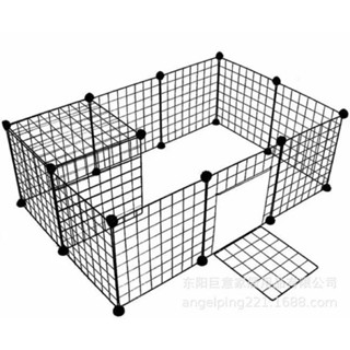 Combo Chuồng Quây, Chuồng Ghép Chó Mèo 12 Tấm Sắt (tặng chốt nối, búa gõ)