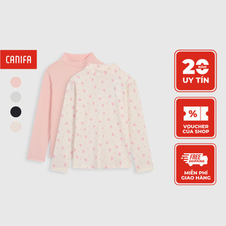 Combo 2 áo body bé gái canifa dài tay cổ 3 phân giữ nhiệt tốt 1is22w002