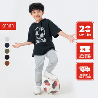 Quần khaki bé trai canifa cạp chun chất liệu cotton 2bk22s001