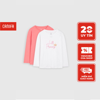 Combo 2 áo mặc nhà bé gái CANIFA chất liệu cotton ML23 1LA22W002