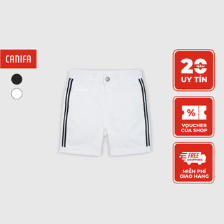 Quần short bé trai CANIFA khaki ốp dây dệt - 2BS21C006