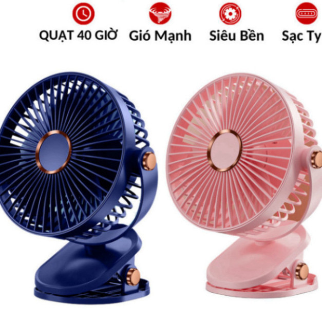 Quạt kẹp bàn tích điện PTLUXURY có đèn led pin 10000 MHA  [ HÀNG CAO CẤP ]
