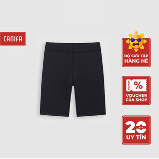 Quần soóc active bé gái CANIFA chất liệu polyester, cạp liền chần chỉ, phom ôm 1BL23S001