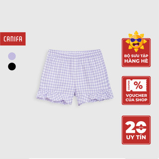 Quần short bé gái CANIFA họa tiết kẻ thời trang - 1BS21S003