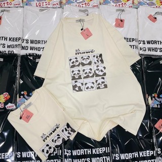 Áo Phông IN HÌNH GẤU TRÚC PANDA Áo Thun  Unisex Nam Nữ Form Rộng Tay Lỡ Cotton Vải Mát HT