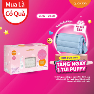 Bông Tẩy Trang Hộp Vuông Guardian Cotton Facial Squares 100 Miếng