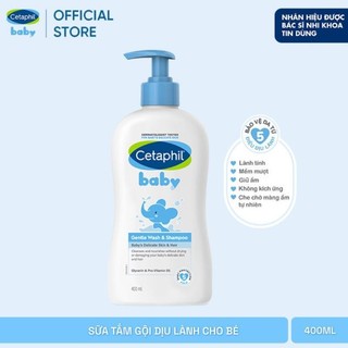 Sữa tắm gội dịu lành cho bé cetaphil baby gentle wash & shampoo 400ml