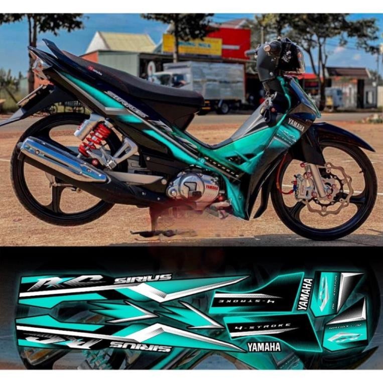 tem rời Sirius Rc mẫu zin 2008 xe đen phối nhiều màu - PDC