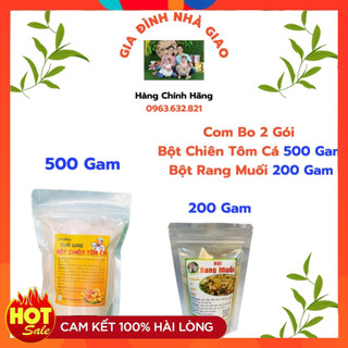 Com bo 2 gói bột chiên tôm cá 500 gam, bột rang muối 200 gam