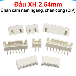 Đầu XH 2.54mm Chân cắm nằm ngang, chân cong