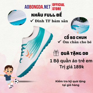Giày đá bóng trẻ em wika flash kid chính hãng da phủ pu cao cấp chống bong tróc đã được khâu full đế