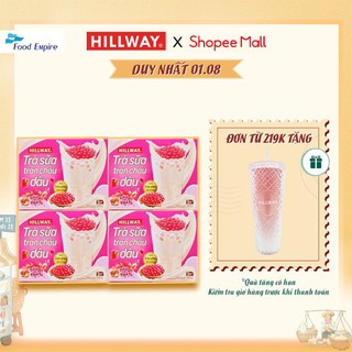 Combo 4 hộp trà vị đào trân châu - hillway