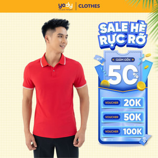 Áo thun polo nam YODY Airycool thoáng mát không nhăn mau khô có size lớn APM5351