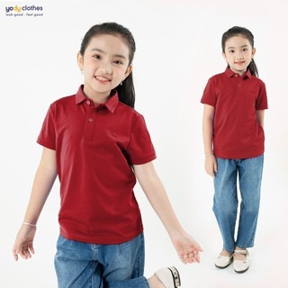 [sale 40%] Áo polo trẻ em gia đình YODY vải cotton thoáng mát không nhăn chống mùi hôi APK5189