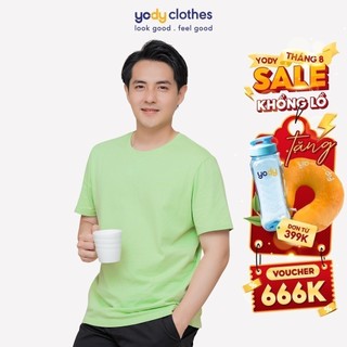 Áo thun nam YODY trơn màu chất cotton mềm mại, hút mồ hôi, có áo gia đình