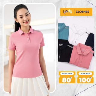Áo polo nữ thể thao YODY Airycool Basic khô nhanh mềm mịn thông thoáng thấm hút SAN5002