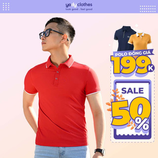 [CHỈ 199K] Áo polo nam YODY phối vai mới lạ khử mùi thấm hút siêu tốt APM5383