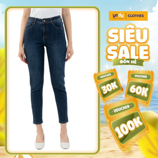 Quần jean nữ dáng boy YODY boyfriend tôn dáng co giãn chất đẹp giữ form QJN4014