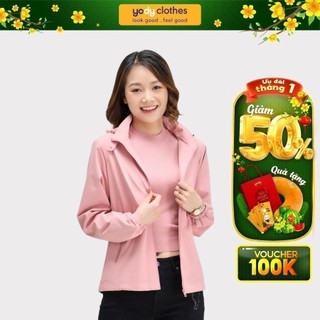 Áo khoác gió nữ YODY 2 lớp siêu nhẹ chống nắng cản nước cản bụi AKN4024