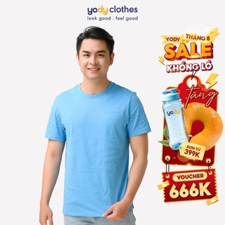 Áo phông Tshirt nam YODY vải cotton compact thoáng mát nhiều màu TSM5201
