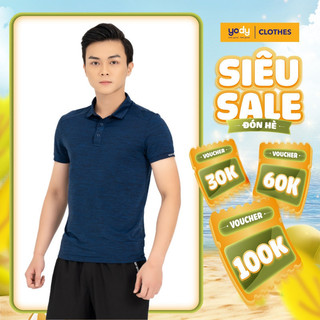 [ ĐG 99K - Không đổi trả] Áo polo thể thao nam YODY in phản quang thoáng mát thấm hút mồ hôi không nhăn SAM5009