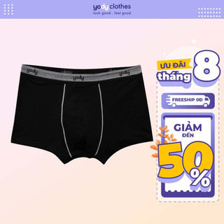 Combo 2 quần lót sịp nam YODY boxer bo kẻ chất liệu bamboo an toàn mềm thoáng QCM5265