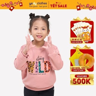Áo hoodie trẻ em YODY in chữ stay wild ấm áp dễ thương KID4018