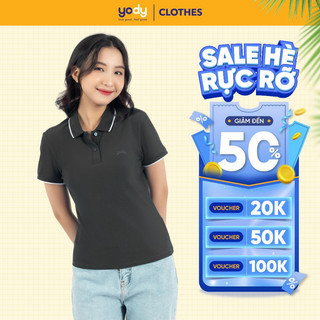 Áo thun polo nữ YODY viền cổ chất vải cao cấp thoáng mát dễ phối đồ APN5398