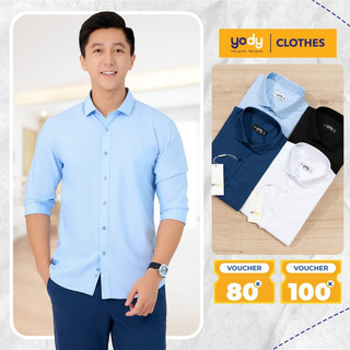 Áo sơ mi nam dài tay công sở YODY chất lụa nến cao cấp chống nhăn nhàu thoáng mát SPM5005