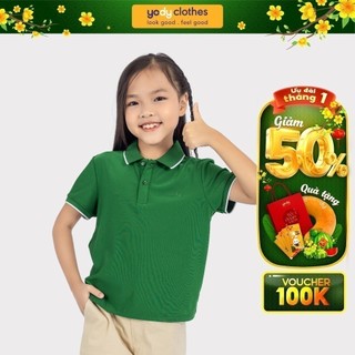 Áo phông polo kid YODY cho bé vải khô thoáng mềm mại hút mồ hôi APK5046