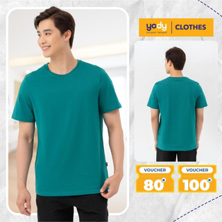 [SALE 30%] Áo thun nam cotton BCI YODY mẫu trơn tay ngăn cổ tròn vải mềm mại, thấm hút tốt TSM6129