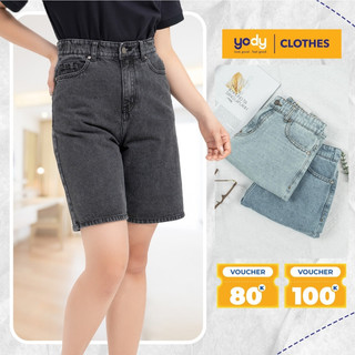 Quần jean nữ chuẩn form YODY lửng rộng lưng cao năng động SJN3052