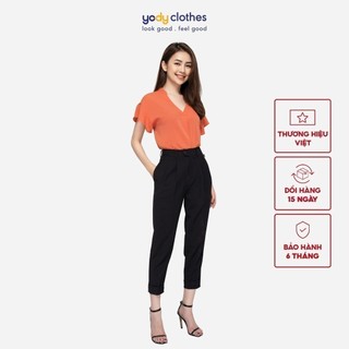Quần âu baggy nữ YODY lưng cao chất liệu mềm mại thoải mái QAN4186