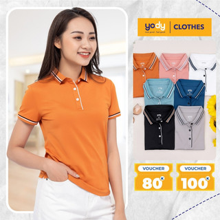 Áo thun phông nữ YODY chất Coolmax cổ bẻ ngắn tay thời trang công sở cao cấp APN3724